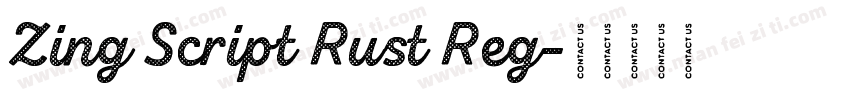 Zing Script Rust Reg字体转换